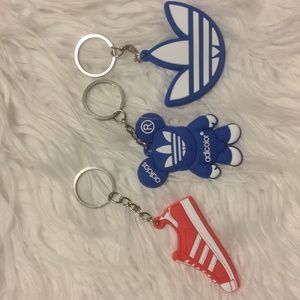3 Adidas 2d rubber keychains
